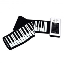 Load image into Gallery viewer, 61 Key Electronic Roll up Silicone Rechargeable Piano Keyboard-White
