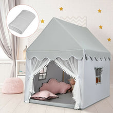Load image into Gallery viewer, Kids Large Play Castle Fairy Tent with Mat-Gray
