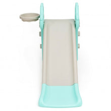 Load image into Gallery viewer, 3 in 1 Kids Slide Baby Play Climber Slide Set with Basketball Hoop -Green
