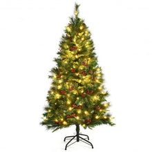 Load image into Gallery viewer, 5 Feet Pre-lit Artificial Hinged Christmas Tree with LED Lights-5 ft

