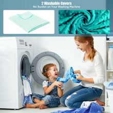 Load image into Gallery viewer, 60&quot;x80&quot; 15 lbs 3 Piece Heavy Weighted Blanket Set with Hot and Cold Duvet Covers-Green
