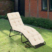 Load image into Gallery viewer, 73&quot; Lounge Chaise Cushion Padded Recliner for Indoor and Outdoor-Beige
