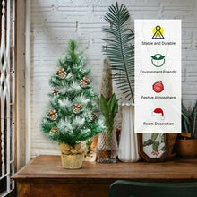 Load image into Gallery viewer, 24&quot; Snow Flocked Artificial Christmas Tree
