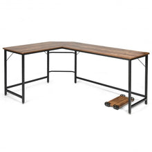 Load image into Gallery viewer, L Shaped Corner Computer Desk Laptop Gaming Table Workstation-Coffee
