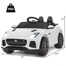 Load image into Gallery viewer, 12V Jaguar F-Type SVR Licensed Kids Ride On Car-White
