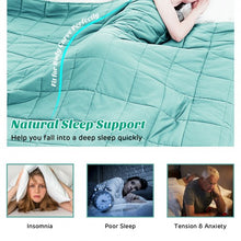 Load image into Gallery viewer, 15 lbs 60" x 80" Heavy Weighted Blanket Natural Bamboo Fabric Soft Breathable
