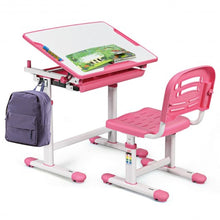 Load image into Gallery viewer, Height Adjustable Children�s Desk Chair Set -Pink
