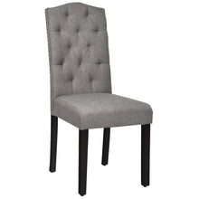 Load image into Gallery viewer, Set of 2 Tufted Upholstered Dining Chair-Gray
