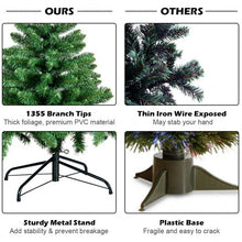 Load image into Gallery viewer, LUCKTREE 6 Ft Hinged Artificial Christmas Tree with Solid Metal Stand
