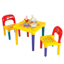 Load image into Gallery viewer, Letter Kids Table &amp; Chairs Play Set Toddler Child Toy
