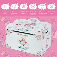 Load image into Gallery viewer, Wooden Toy Box Storage with Seating Bench for Kids
