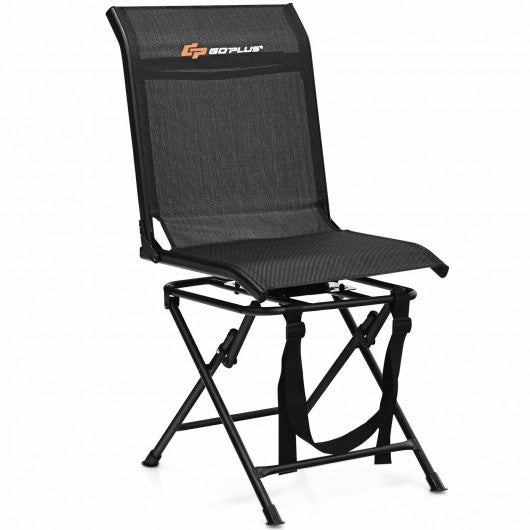 Foldable 360-degree Swivel Hunting Chair with Iron Frame for All-weather Outdoor
