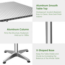 Load image into Gallery viewer, Folding 23.5&quot; Aluminium Square Bar Table Indoor Outdoor Bistro
