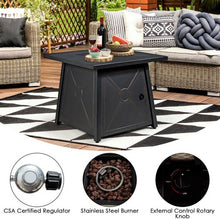 Load image into Gallery viewer, 30� Square Propane Gas Fire Table with Waterproof Cover
