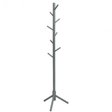Load image into Gallery viewer, 2 Heights Wooden Coat Rack with 8 Hooks-Gray
