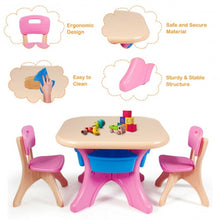 Load image into Gallery viewer, In/Outdoor 3-Piece Plastic Children Play Table &amp; Chair Set
