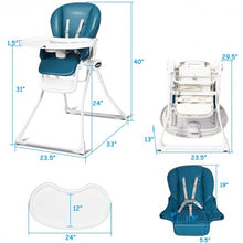 Load image into Gallery viewer, Space Saving Fold Baby High Chair-Navy
