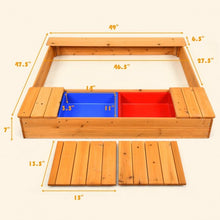 Load image into Gallery viewer, Kids Outdoor Playset Backyard Cedar Sandbox
