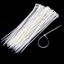 Load image into Gallery viewer, 1000 pcs 12&quot; Nylon Plastic Self Lock Cable Loop Ties Wire-White
