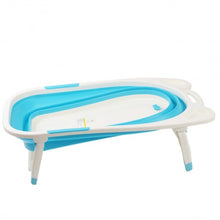 Load image into Gallery viewer, Baby Folding Collapsible Portable Bathtub w/ Block-Blue
