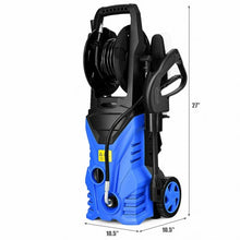 Load image into Gallery viewer, 1800W 2030PSI Electric Pressure Washer Cleaner with Hose Reel-Blue
