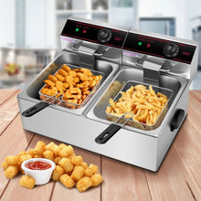 Load image into Gallery viewer, 5000W Dual Tank Electric Countertop Deep Fryer
