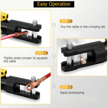 Load image into Gallery viewer, 16 Ton Cable Lug Hydraulic Wire Terminal Crimper with Dies
