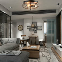 Load image into Gallery viewer, Semi Flush Mount Ceiling Light with Industrial Retro Design
