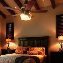 Load image into Gallery viewer, 52&quot; Vintage Ceiling Fan Light with Remote Control Reversible Blades Home Indoor
