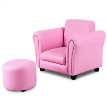 Load image into Gallery viewer, Kids Single Armrest Couch Sofa with Ottoman

