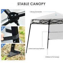 Load image into Gallery viewer, 7 x 7 FT Sland Adjustable Portable Canopy Tent w/ Backpack-White
