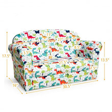 Load image into Gallery viewer, Double Kids Dinosaur Sofa Children Armrest Couch
