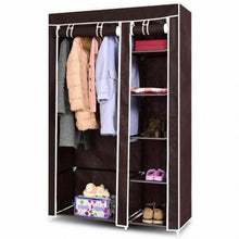 Load image into Gallery viewer, 69&quot; Portable Closet Storage Organizer Clothes Wardrobe-Brown
