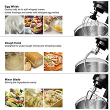 Load image into Gallery viewer, 4.3 Qt 550 W Tilt-Head Stainless Steel Bowl Electric Food Stand Mixer-Black
