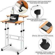 Load image into Gallery viewer, 2 in 1 Height Adjustable Sit Standing Computer Desk

