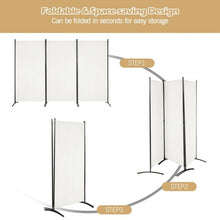 Load image into Gallery viewer, 3-Panel Room Divider Folding Privacy Partition Screen for Office Room-White
