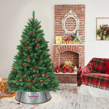 Load image into Gallery viewer, Galvanized Metal ChristmasTree Collar Skirt Ring Cover Decor-Silver
