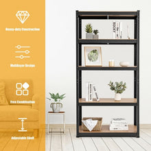 Load image into Gallery viewer, 35.5&quot; x 71&quot; Adjustable 5-Layer 2000 lbs Capacity Tool Shelf -Black
