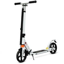 Load image into Gallery viewer, Folding Aluminium Adjustable Kick Scooter with Shoulder Strap-White
