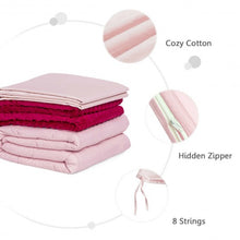 Load image into Gallery viewer, 3 Piece 7lbs Heavy Weighted Blanket-Pink
