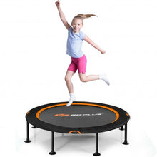 Load image into Gallery viewer, 47&quot; Folding Trampoline Fitness Exercise Rebound with Safety Pad Kids and Adults-Orange
