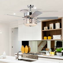 Load image into Gallery viewer, 52&quot; Ceiling Fan with Light Reversible Blade and Adjustable Speed-Silver
