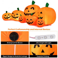 Load image into Gallery viewer, 7.5&#39; Halloween Inflatable 7 Pumpkins Patch with LED Lights
