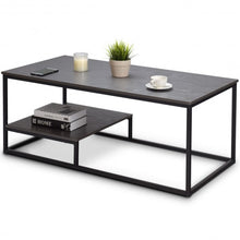 Load image into Gallery viewer, 2-Tier Cocktail Accent End Coffee Table w/ Shelf
