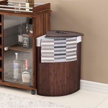 Load image into Gallery viewer, Corner Bamboo Hamper Laundry Basket-Brown

