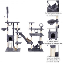 Load image into Gallery viewer, Large Condo Scratching Posts Cat Tree with Ladder Hammock
