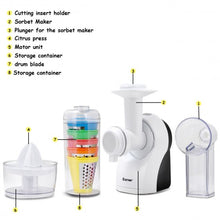 Load image into Gallery viewer, 3-in-1 Electric Food Processor Juicer Frozen Dessert Maker
