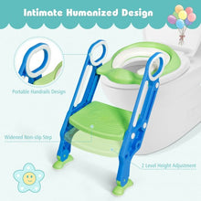 Load image into Gallery viewer, Potty Training Toilet Seat w/ Step Stool Ladder-Blue
