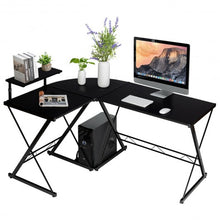 Load image into Gallery viewer, L-Shaped Desk Reversible Corner Computer Desk with Movable Shelf &amp; CPU Stand
