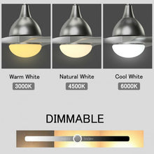 Load image into Gallery viewer, Modern 48&quot; Ceiling Fan w/ Dimmable LED Light &amp; Remote Control Reversible Blades
